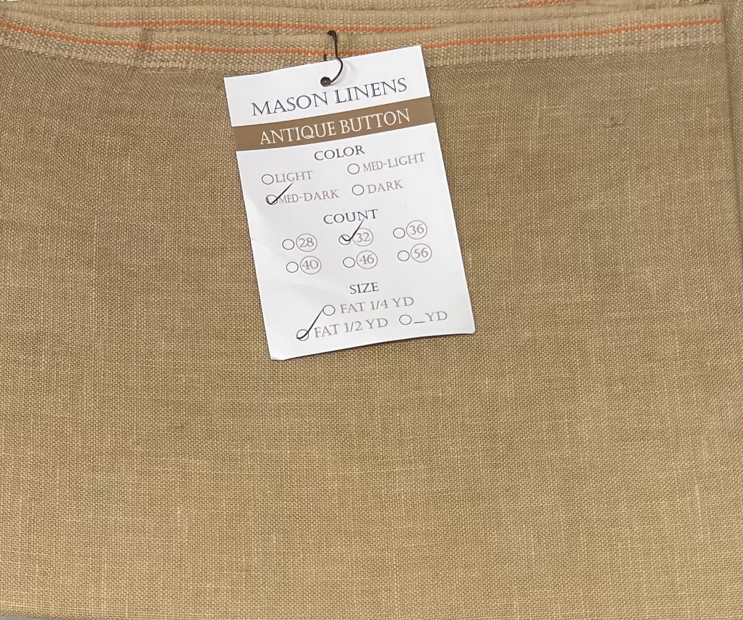 Antique Button - Med-Dark - FAT HALF Antique Button - Med-Dark - FAT HALF