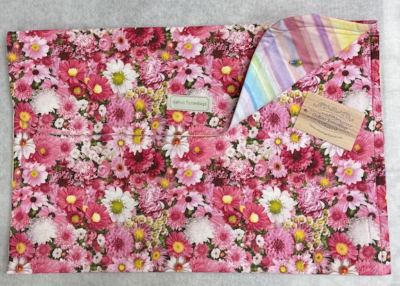 Pink Flowers - 12 x 18 Project Bag