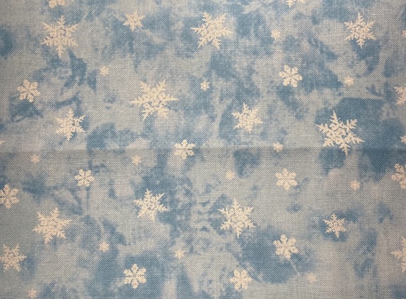Blue Classic Snowflakes with silver