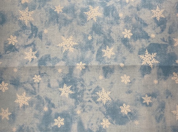 Blue Classic Snowflakes with silver - Click Image to Close