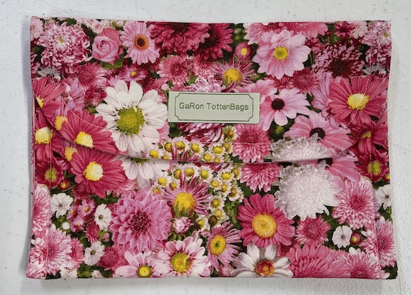 Pink Daises with Hearts - 6 x 9 Mini Bag