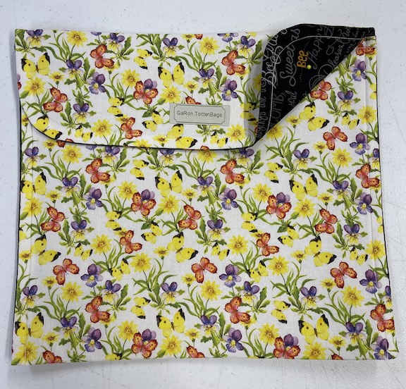 Yellow Flowers with Words - 12 x 13 Project Bag Yellow Flowers with Words - 12 x 13 Project Bag