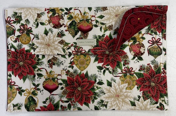 Poinsettia with Ribbons - 12 x 18 Project Bag