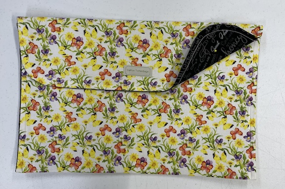 Yellow Flowers with Words - 12 x 18 Project Bag