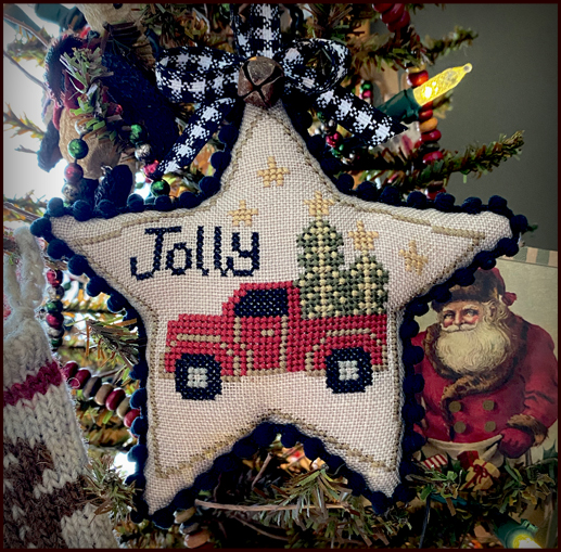 Jolly Truck Star Ornament - Click Image to Close