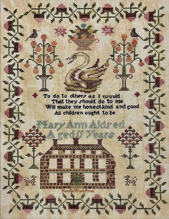 Mary Ann Aldred Sampler - Click Image to Close