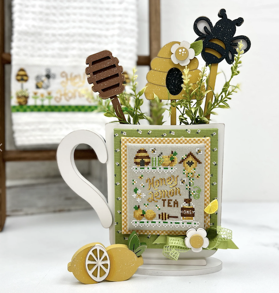 Mug Cross Stitch Display-Unfinished Wood