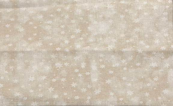 Neutral (Ecru) with White Snowflakes on Silver