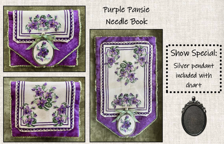 Purple Pansy Needle Book