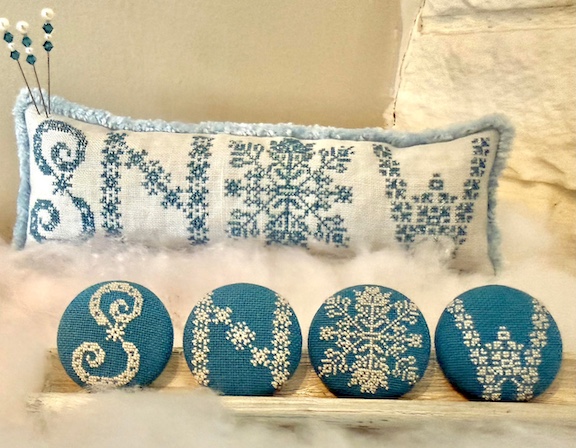 Snow Buttons and Pillow