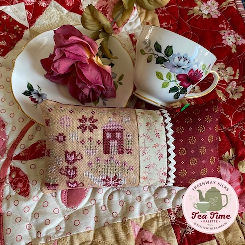 Tea Garden Pin Pillow - Click Image to Close