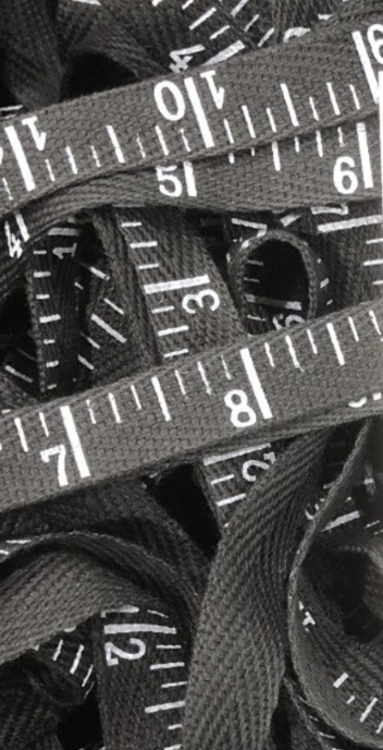 Ruler Twill Tape 1/2" 1-Yard - Black - Click Image to Close