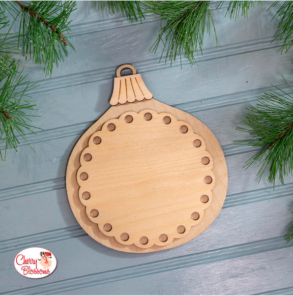 Vintage Ornaments Backer #3 (3 pack)