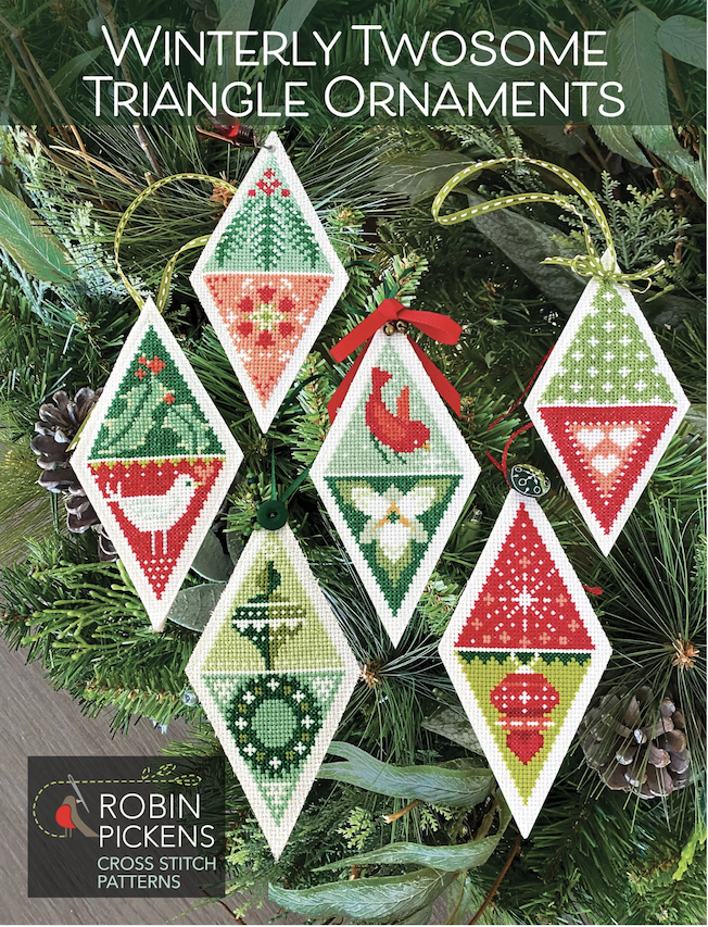 Winterly Twosome Trangle Ornaments