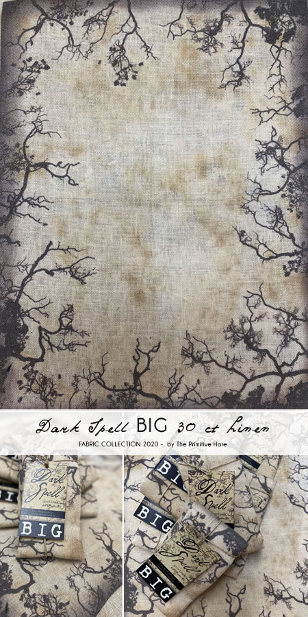 Dark Spell 30 ct linen - BIG Dark Spell 30 ct linen - BIG