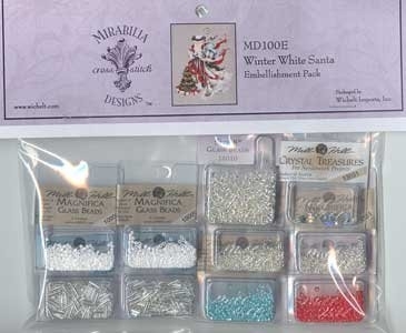 Winter White Santa Embellishment Pack