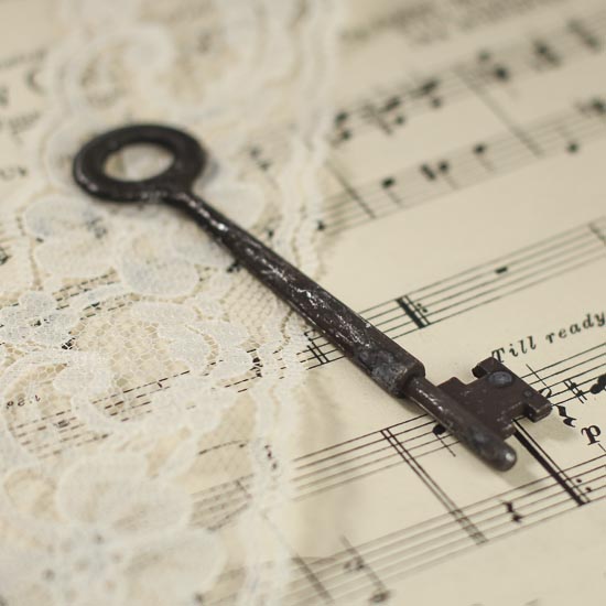 Vintage Oval Metal Skeleton Key